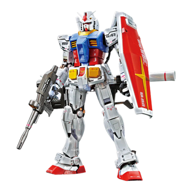 Gundam Express Australia P-Bandai 1/100 MG Gundam Base Exclusive RX-78-2 Ver 3.0 Titanium Finish view on front