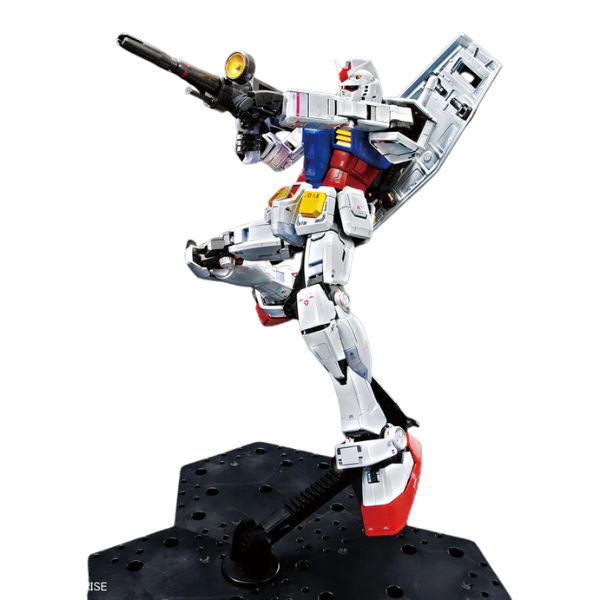 Gundam Express Australia P-Bandai 1/100 MG Gundam Base Exclusive RX-78-2 Ver 3.0 Titanium Finish action pose 2