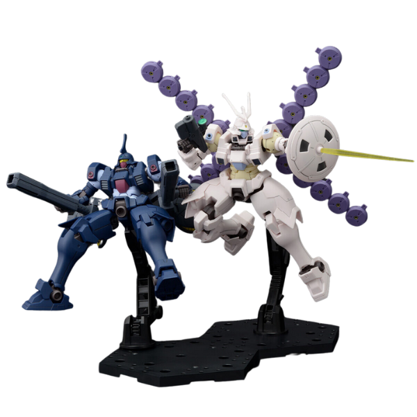 Gundam Express Australia P-Bandai 1/144 HG Vayeate Suivant & Mercurius Suivant action pose with stand