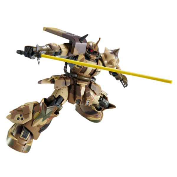 Gundam Express Australia P-Bandai 1/144 HG Zaku High Mobility Surface Type (EGBA) action pose with a sword