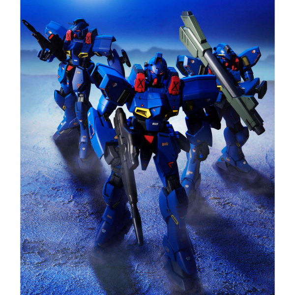 Gundam Express Australia P-Bandai RE/100 1/100 Gun-EZ Land Use Type Bluebird Team Colors with background