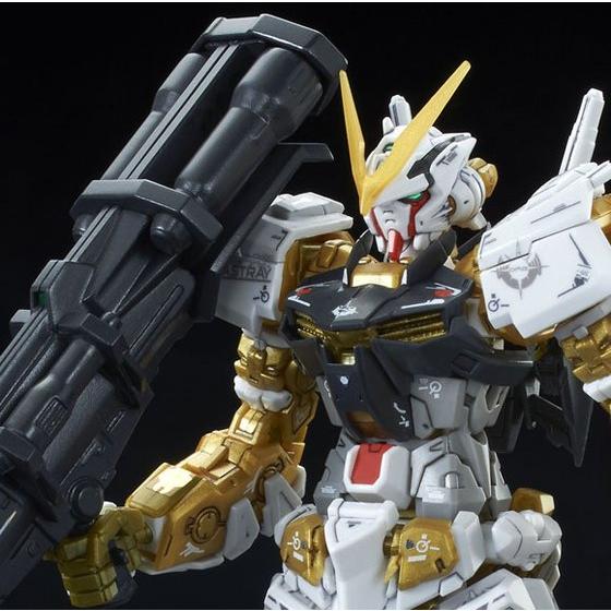 Gundam Express Australia P-Bandai 1/144 RG MBF-P01 Astray Gold Frame close up upper torso