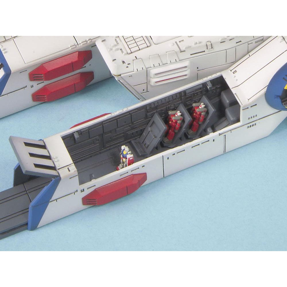 Gundam Express Australia Bandai 1/1700 EX Model EX-31 White Base side pod displaying included figures 