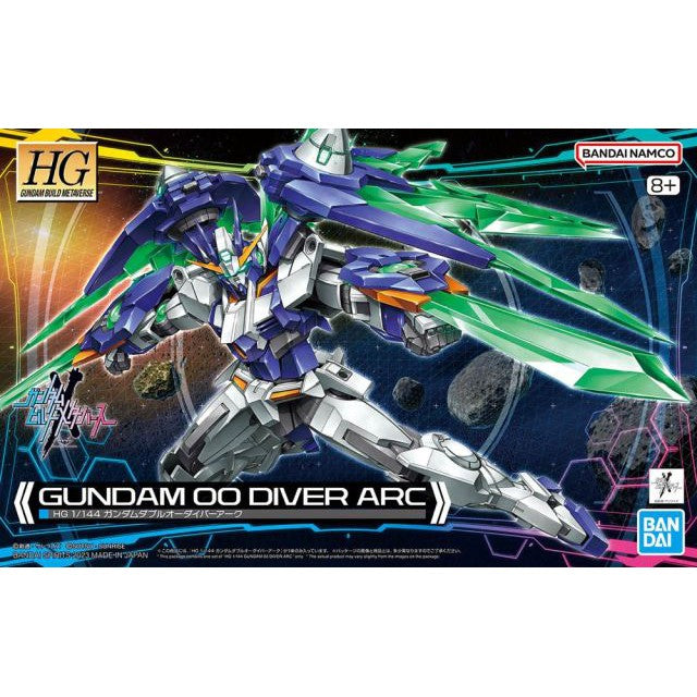 Bandai 1/144 HG Gundam 00 Diver Arc package artwork