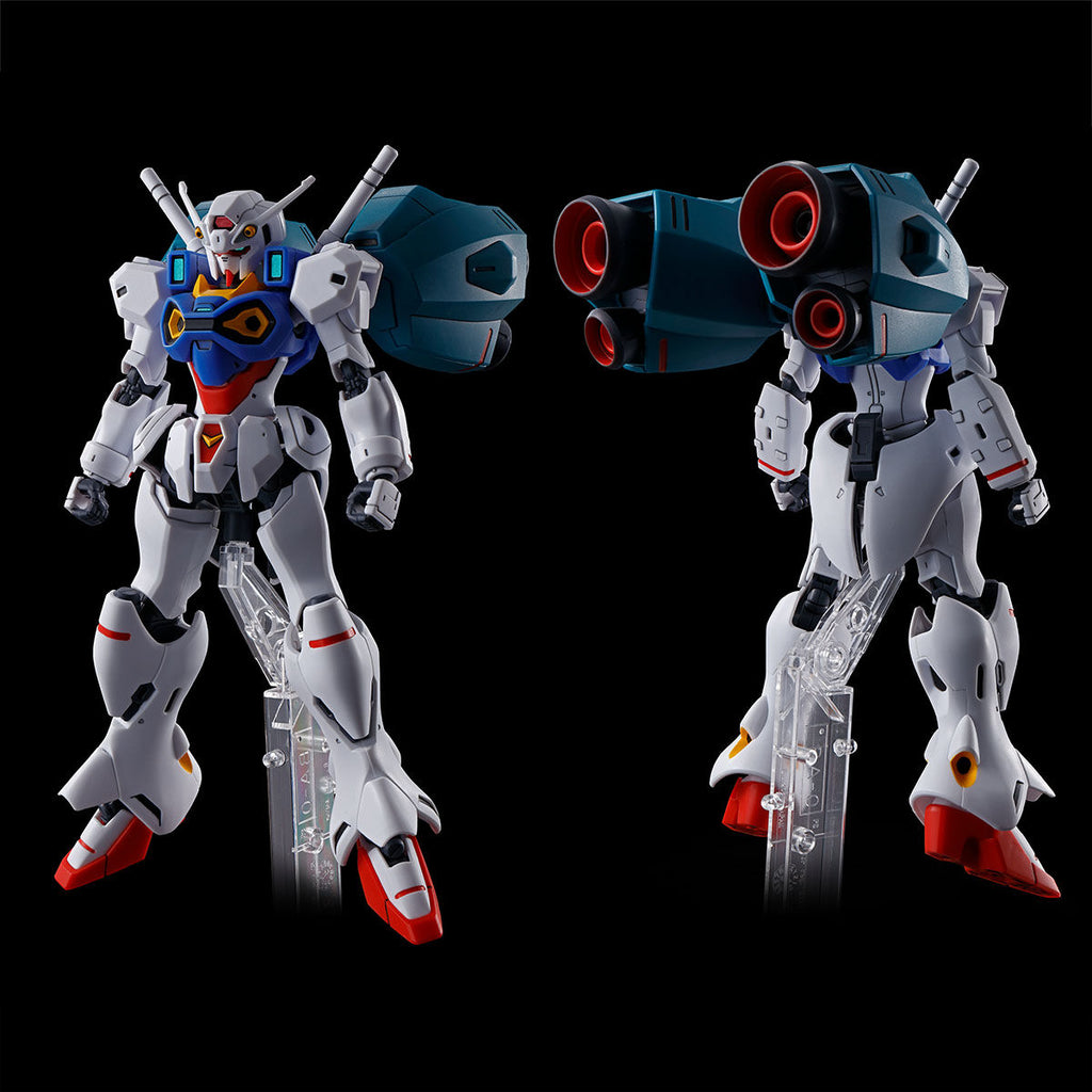 Gundam Express Australia P-Bandai HG 1/144 Gundam GP00 (Engage Zero) front & rear views with massive booster pack fitted