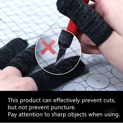Dspiae HPPE Anti Cut Finger Protectors (cots) protects against the sharpest hobby knife