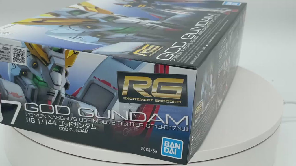 Bandai 1/144 RG God Gundam package artwork video by GEA