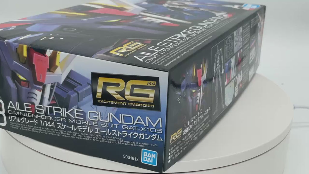 Bandai 1/144 RG GAT-X105 Aile Strke Gundam package artwork video by GEA