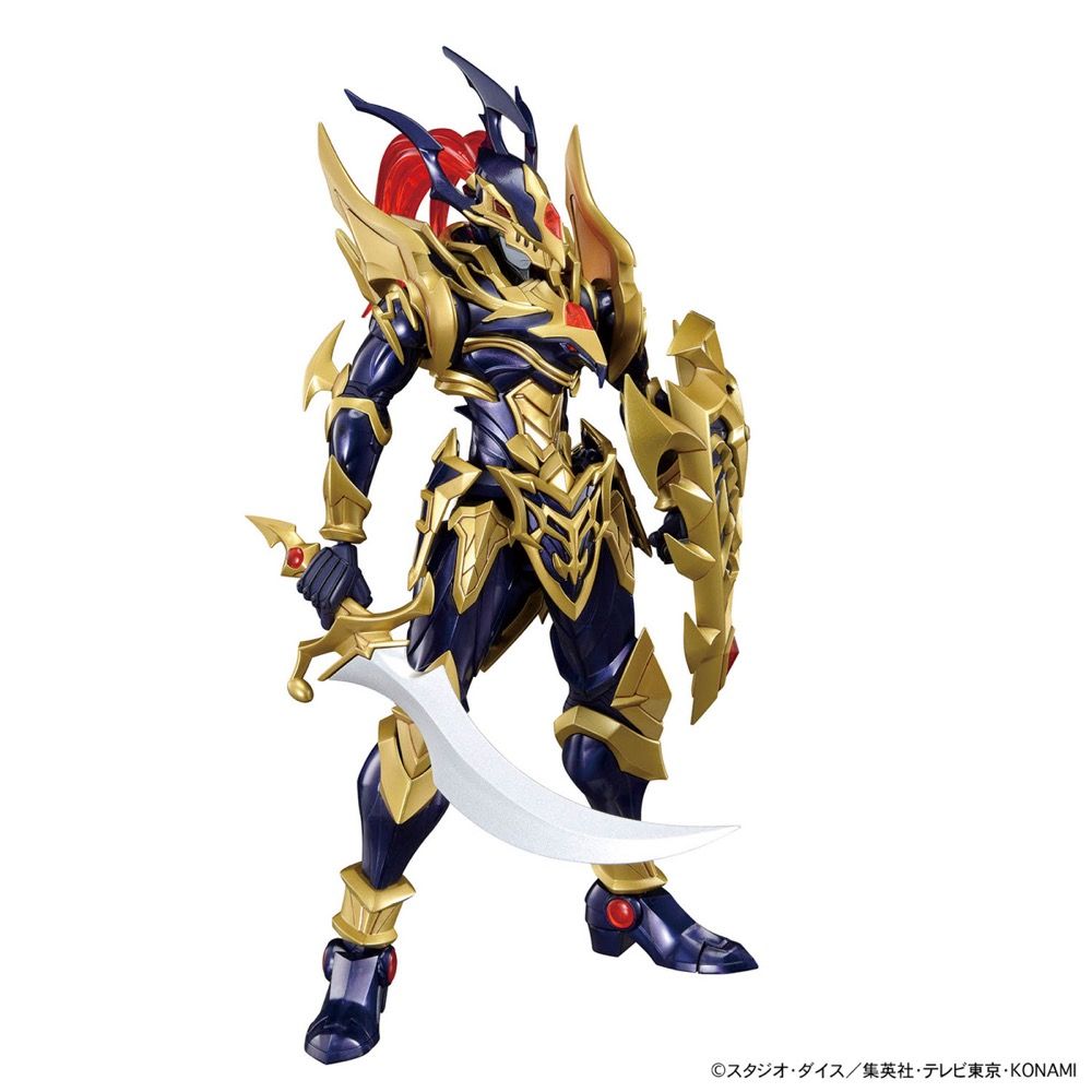 GEA Bandai Figure-rise Standard Amplified Black Luster Soldier (Yu-Gi-Oh!) action pose with sword