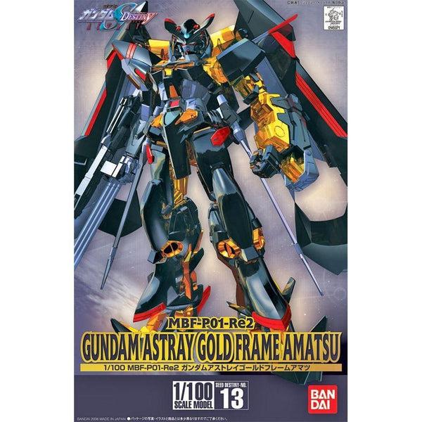 Bandai 1/100 MBF-P01-RE2 Gundam Astray Gold Frame Amatsu package art