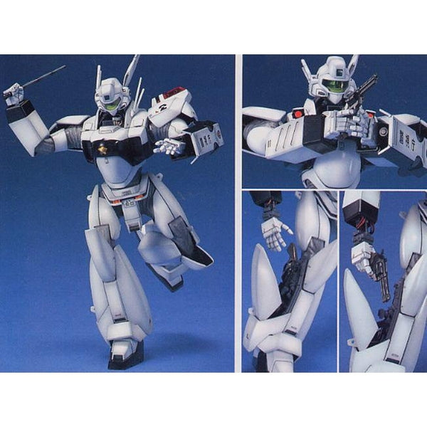 Copy of Bandai 1/35 MG Patlabor Ingram 2nd action pose with close up of hands and forearms plus leg and revolver storage