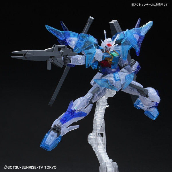 P-Bandai 1/144 HGBD Gundam 00 Sky [Dive Into Dimension Clear] action pose