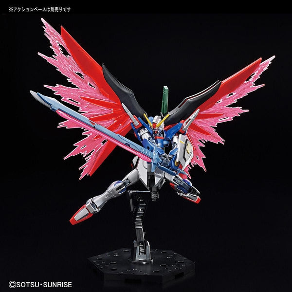Bandai HG 1/144 Gundam Base Limited Destiny Gundam [Special Coating] action pose with weapon. 1