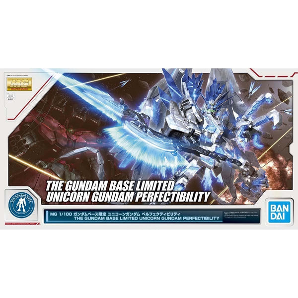 Bandai MG 1/100 Gundam Base Limited Unicorn Gundam Perfectibility package art