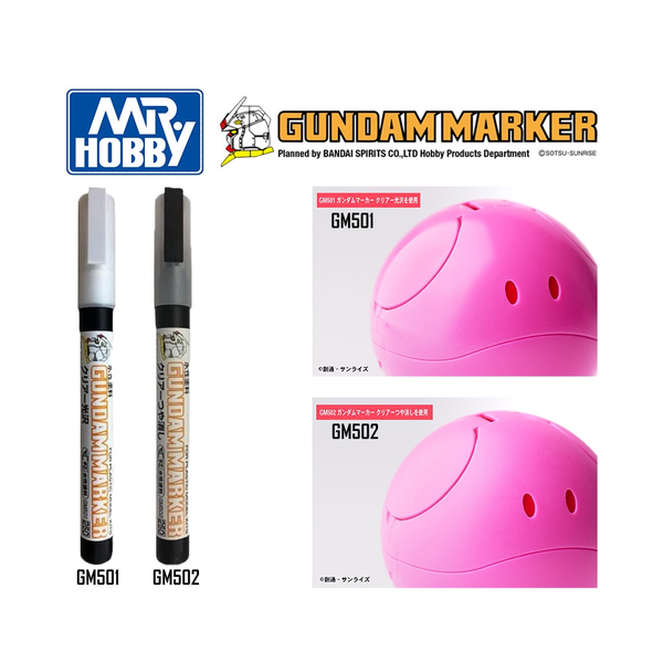 Gundam Marker - Clear Gloss & Clear Matt and application on pink haro