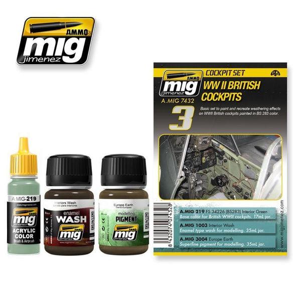 Mig Ammo Effects set for painting and weathering on WWII British cockpits