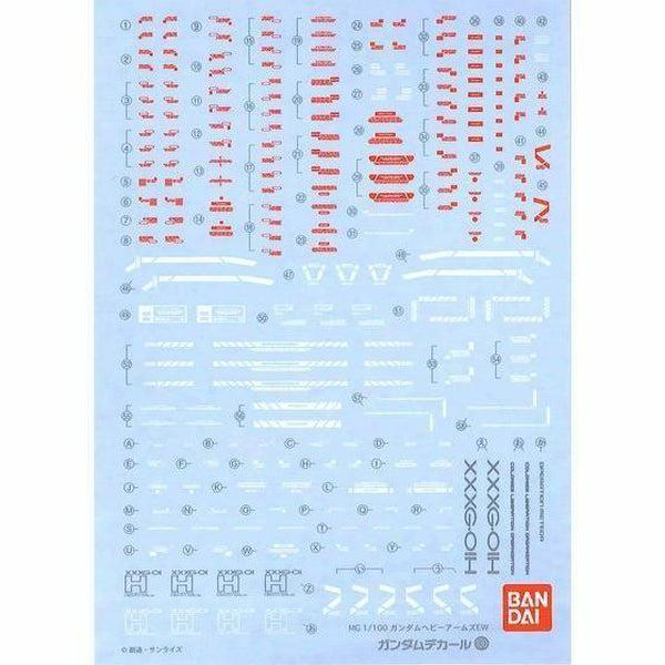 Bandai 1/100 GD-100 MG Gundam Heavyarms EW Ver Waterslide Decals ...