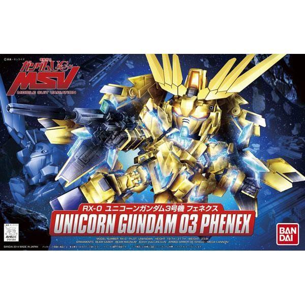 Bandai 1/144 SD BB MSV Unicorn Gundam 03 Phenex RX-0 package art