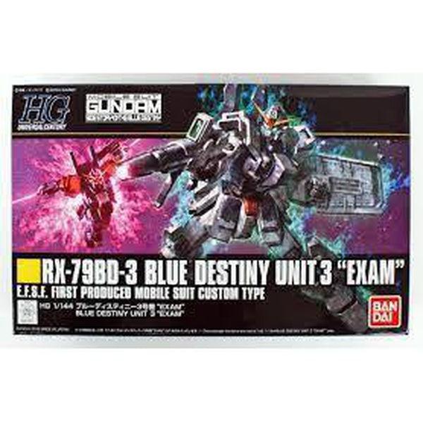 Bandai 1/144 HG Blue Destiny Unit Exam 3 package artwork