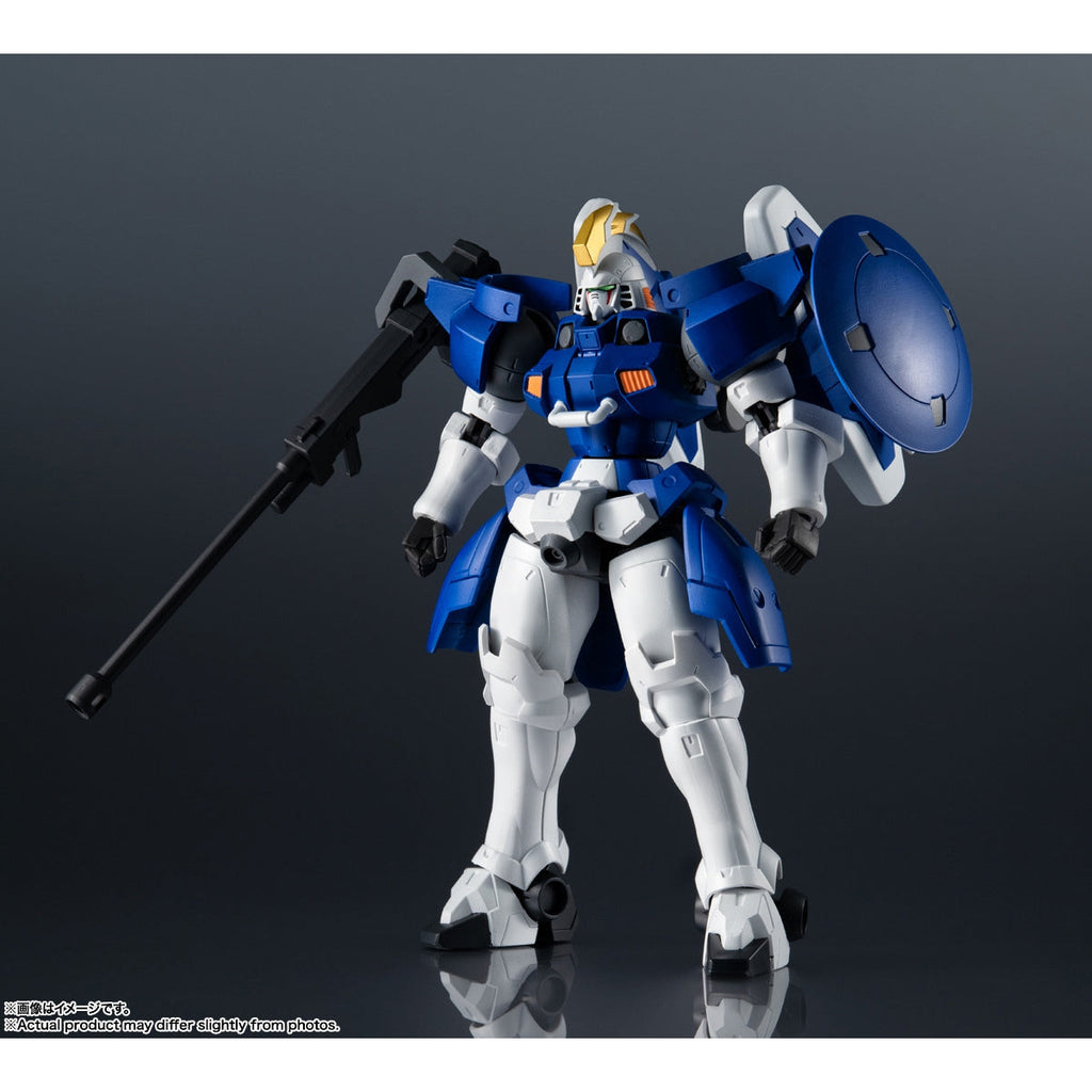 GEA Bandai GU OZ-00MS2 Tallgeese II action pose with weapon. 