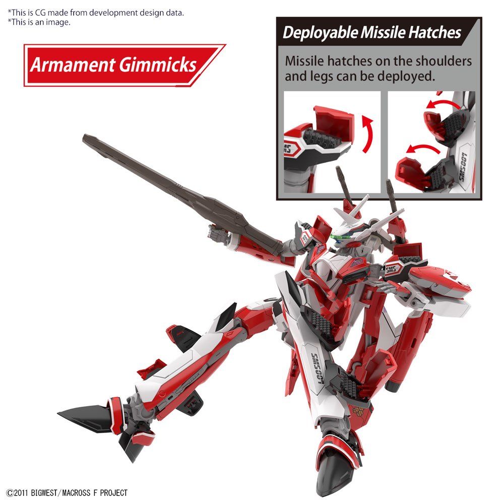 Gundam Express Australia Bandai 1/100 HG YF-29 Durandal Valkyrie gimmicks on the armament