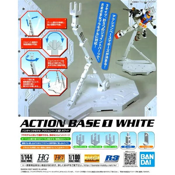 Gundam Express Australia BANDAI ACTION BASE No.1. white  package artwork