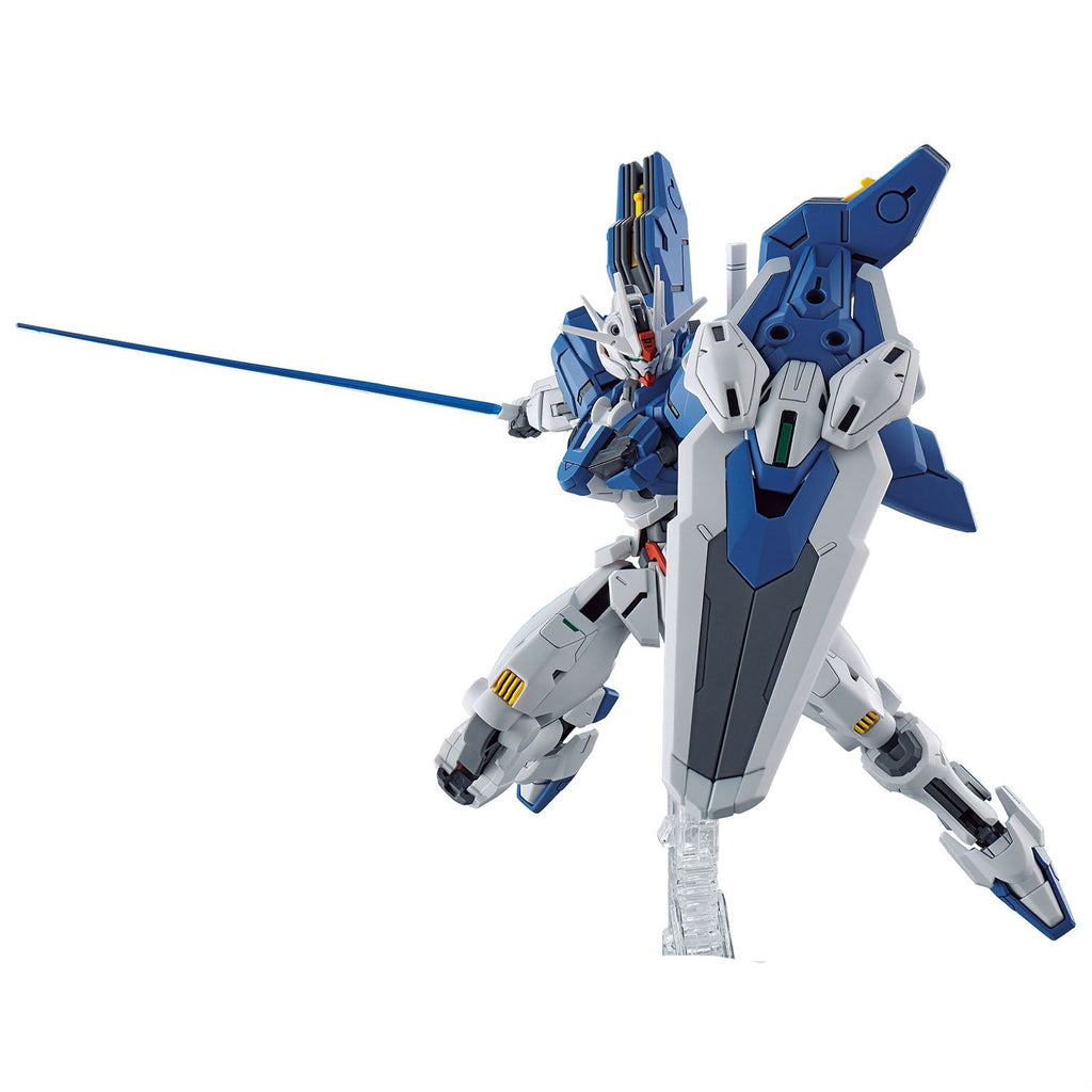 GEA Bandai 1/144 HG Gundam Aerial Rebuild action pose with beam saber and shield