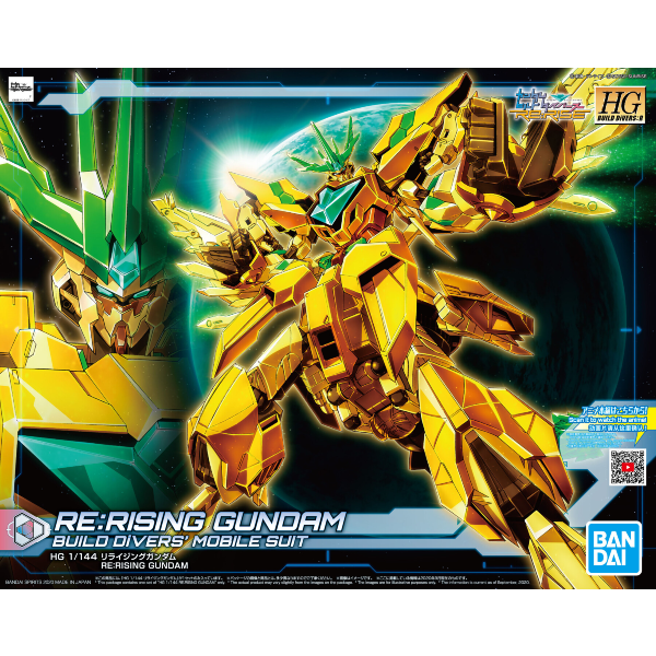 Bandai 1/144 HGBD:R Re Rising Gundam package artwork