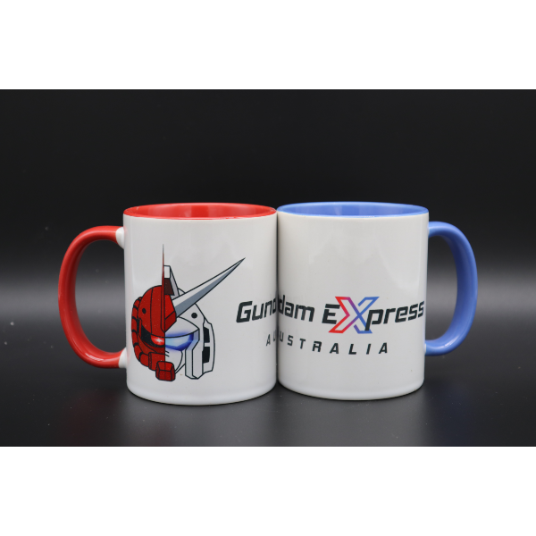 Gundam Express Australia Porcelain Mug available in Red or Blue
