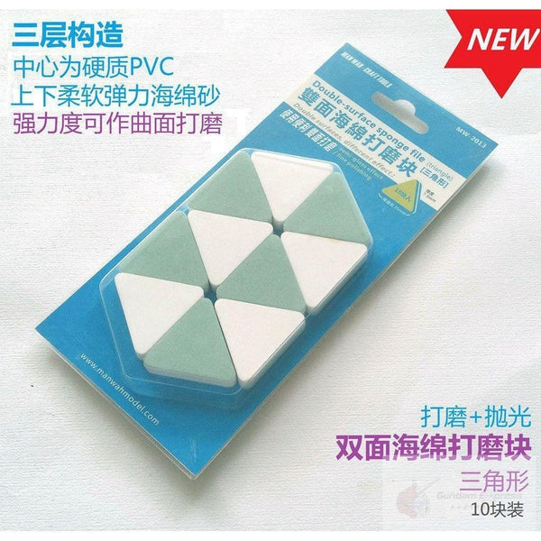 MW Double Sided Sponge File (Triangle 10 pieces)