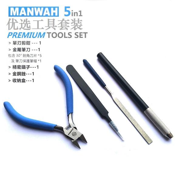Manwah 5 Piece Premium Modellers Tool Set inclusions