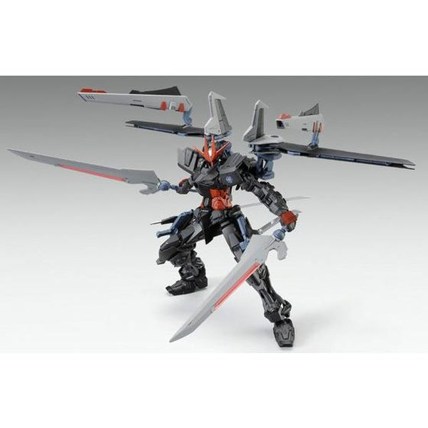 P-Bandai MG 1/100 Gundam Astray Noir action pose with weapons 2