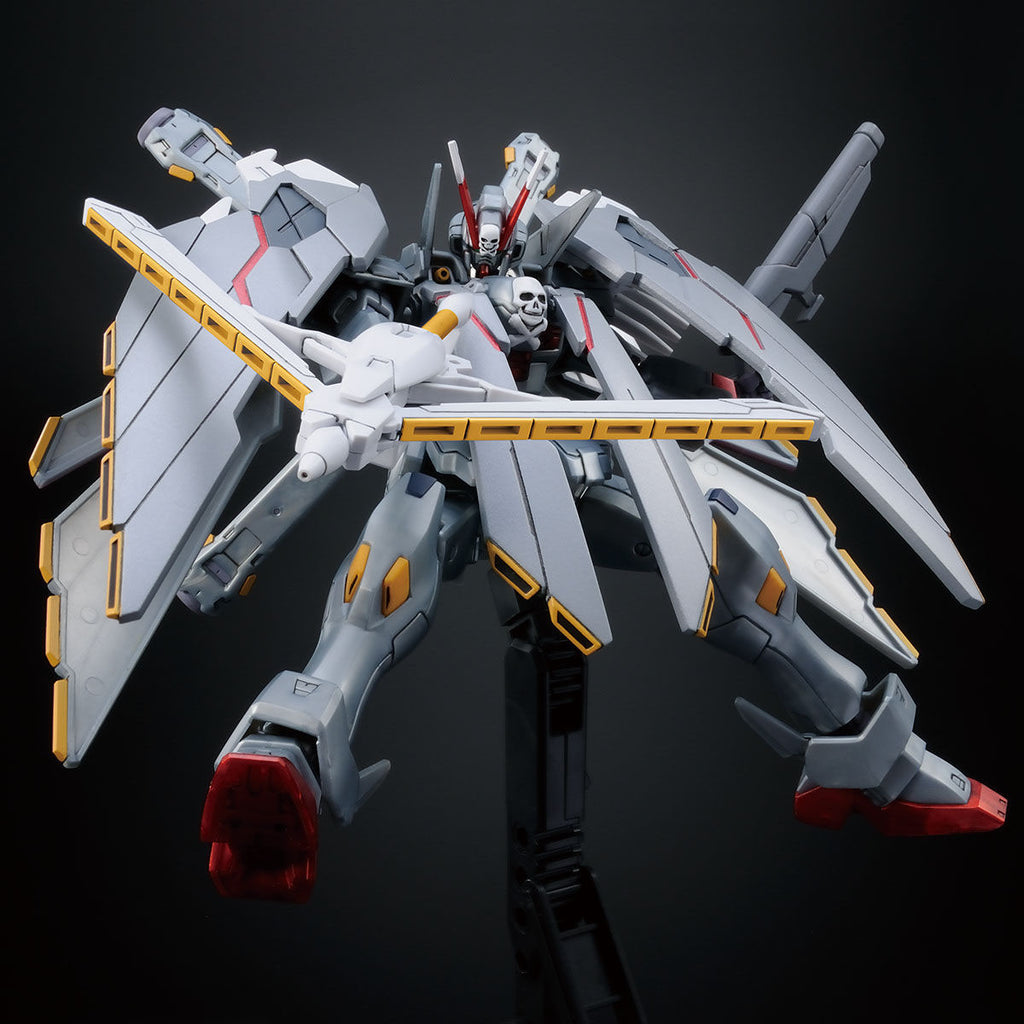 P-Bandai 1/144 HGUC Crossbone Gundam X-0 Full Cloth action pose with weapon. 