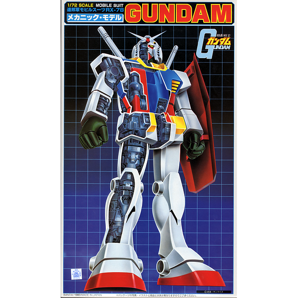 Bandai 1/72 NG RX-78 Gundam (Mechanical Model) packack artwork