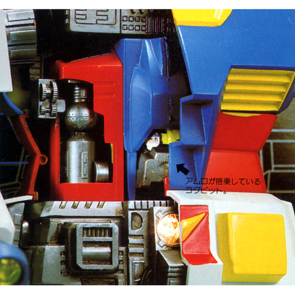 Bandai 1/72 NG RX-78 Gundam (Mechanical Model) close up of cutaway detail