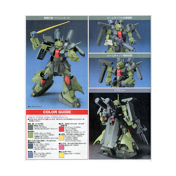 Bandai 1/144 HGUC Zaku III Custom colour guide