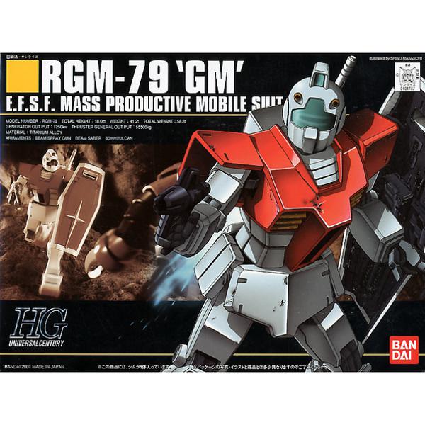 Bandai 1/144 HGUC RGM-79 GM package artwork