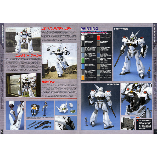 Copy of Bandai 1/35 MG Patlabor Ingram 2nd mult image of various features included with this kit