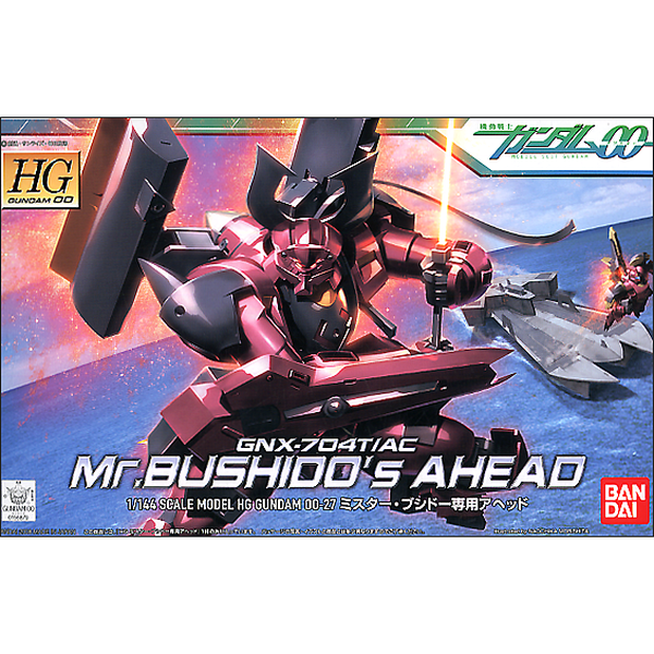 Bandai 1/144 HG Mr. Bushido's Ahead package art