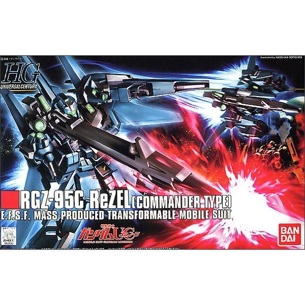 Bandai 1/144 HG RGZ-95 ReZEL Commander Type package artwork