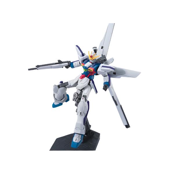 Bandai 1/144 HGAW GX-9900 Gundam X action pose on action base (not included)