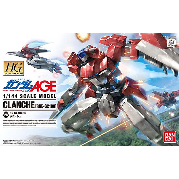 Bandai 1/144 HG Clanche package artwork