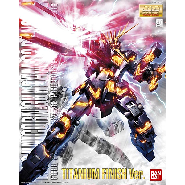 Bandai 1/100 MG RX-0 Unicorn Banshee Titanium package artwork