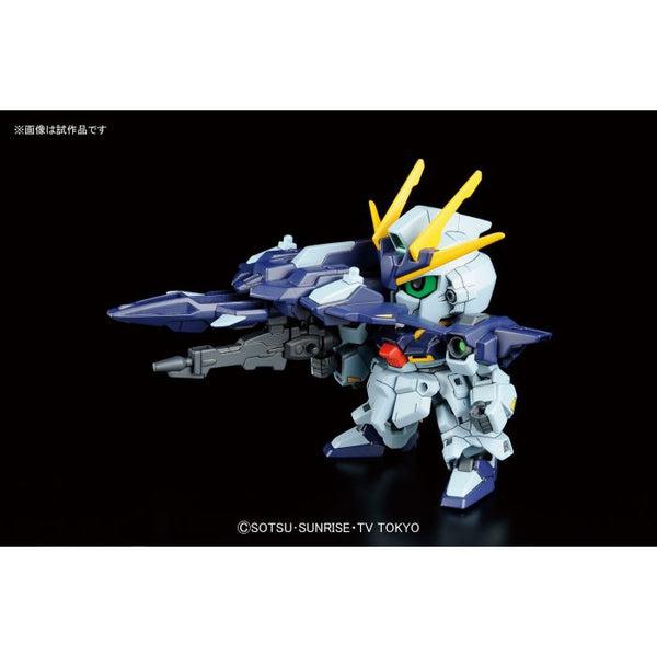 Bandai BB 398 Lightning Gundam action pose with weapon. 