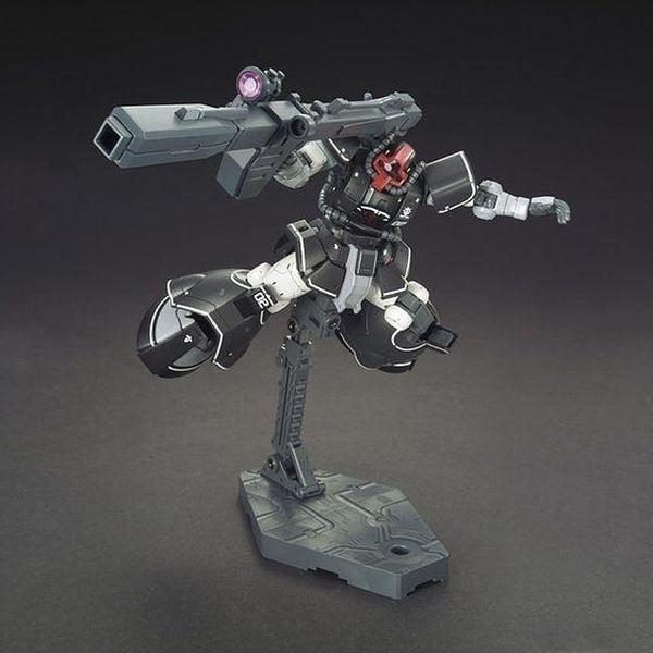 Bandai 1/144 HG YMS-08B Dom Test Type Prototype Mobile Suit action pose with weapon. 