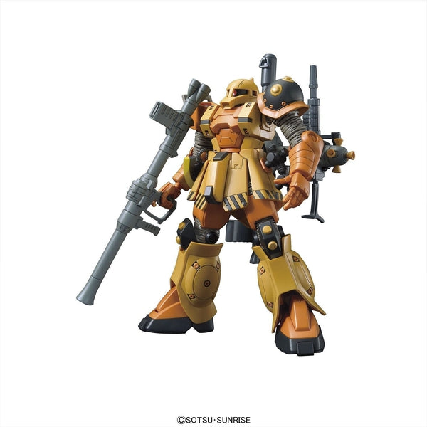 Bandai 1/144 HG MS-05 Zaku I Gundam Thunderbolt Ver. action pose with weapon. 