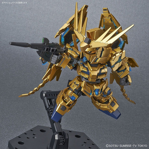 Unicorn Gundam 03 Phenex (Destroy Mode) action pose with weapon. 