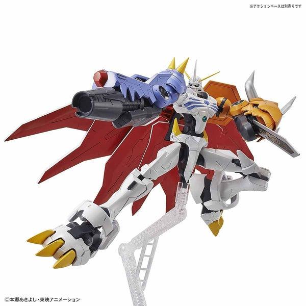 Bandai Figure Rise Standard Omegamon [Amplified] action pose with weapon. 