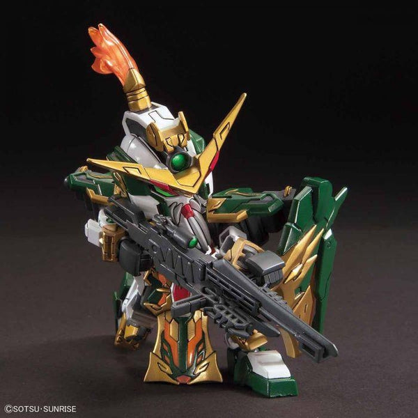 Bandai SD Sangoku Soketsuden Huang Zhong Gundam Dynames action pose with weapon. 