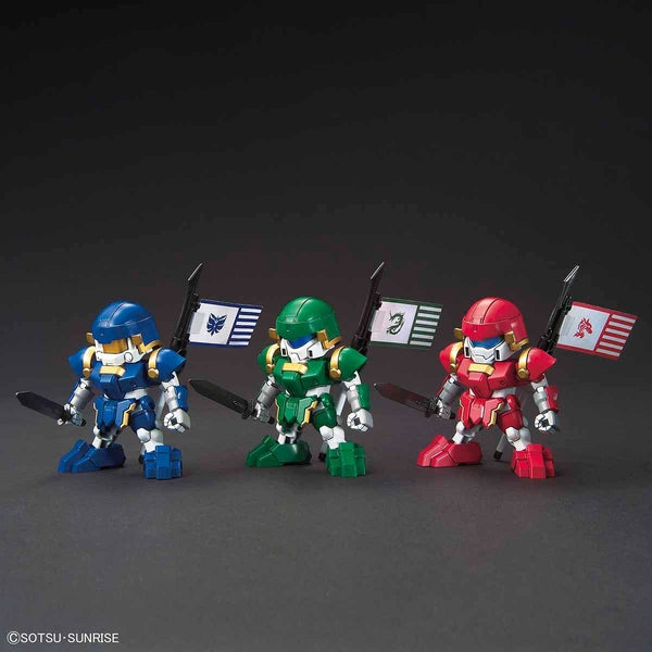 Bandai SD Sangoku Soketsuden Bug & Buduibing Set blue red and green versions